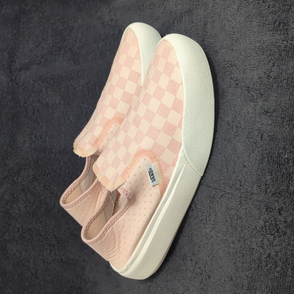Vans ComfyCush One Light Pink Checkerboard Slip-on Sneakers - Picture 7 of 7